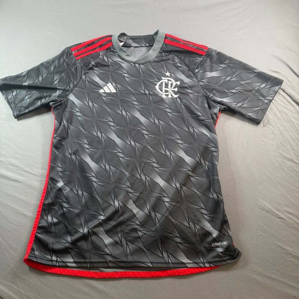 Adidas Flamengo CRF 2024/25 Away Jersey Black Red Aeroready Size L